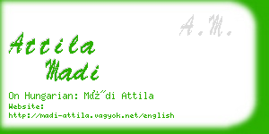 attila madi business card